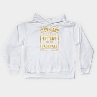 Vintage Indians American Baseball Kids Hoodie